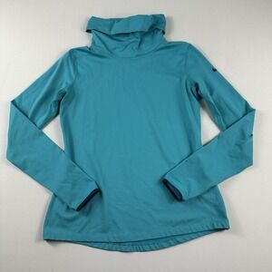 Nike Pro Hyperwarm Infinity Shirt Long Sleeve Top Thermal Warm Teal Blue 620415